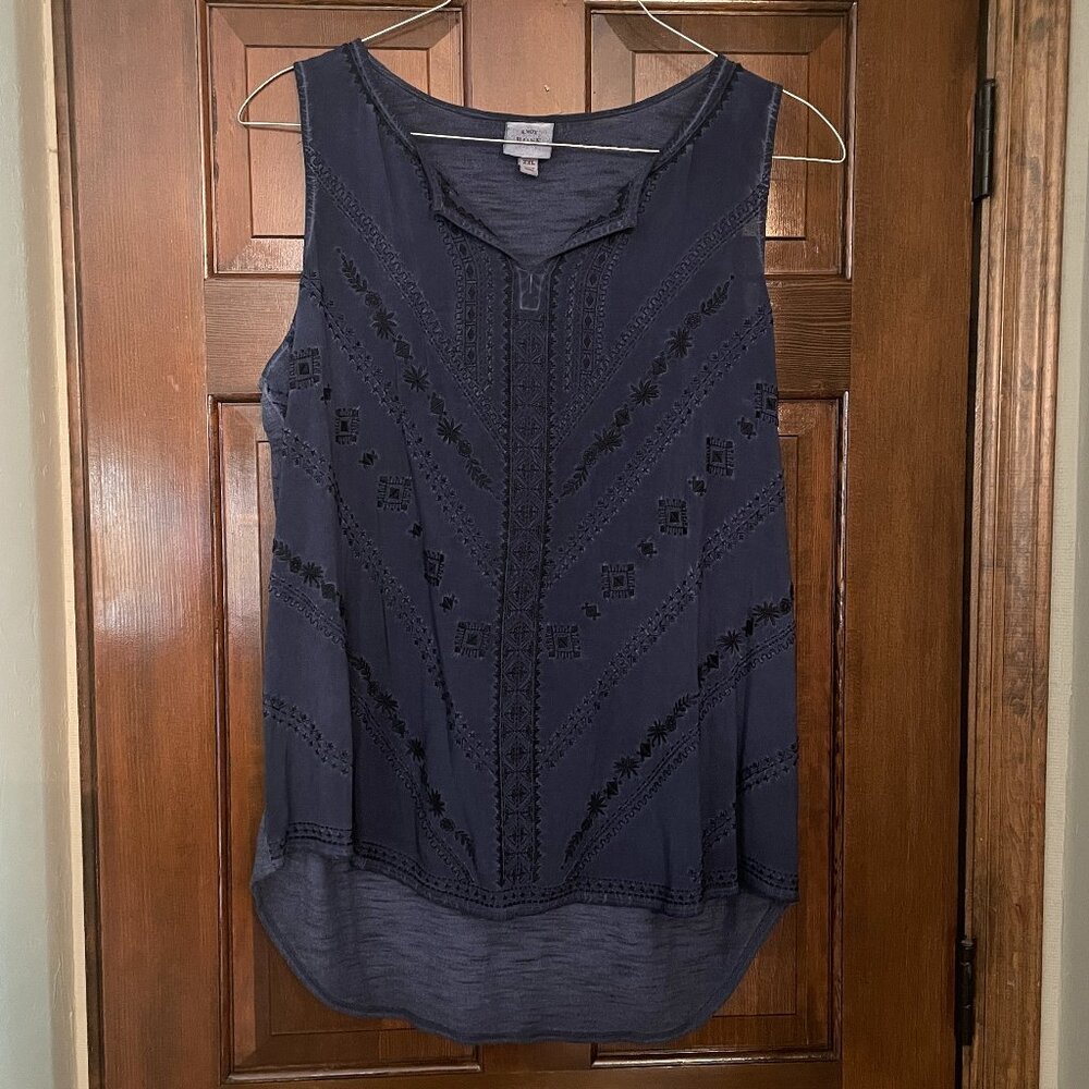 Size XXL Knox Rose navy blue bandana print sleeveless top